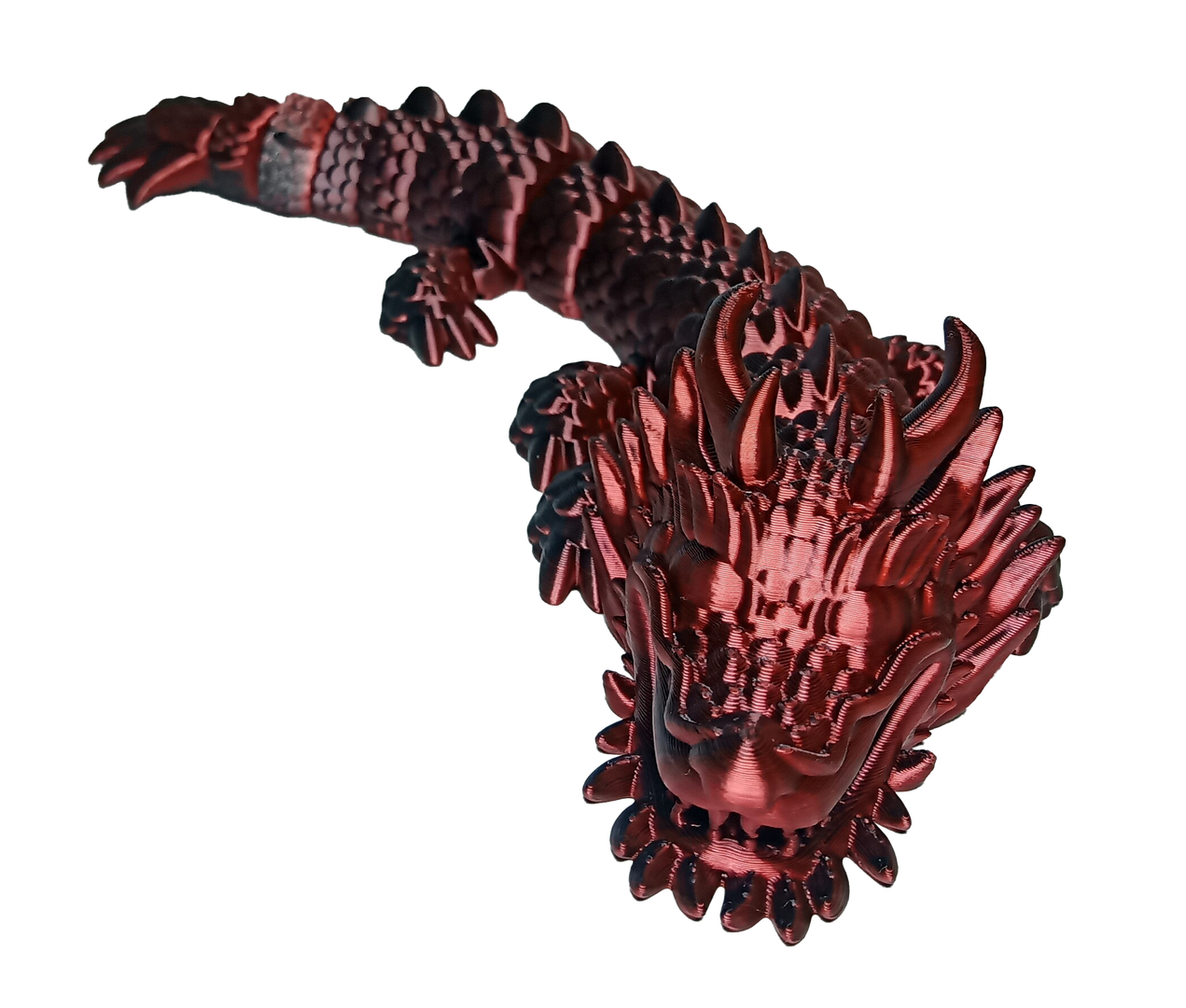 Medium Chines Dragon (red/black) - 3D Printed