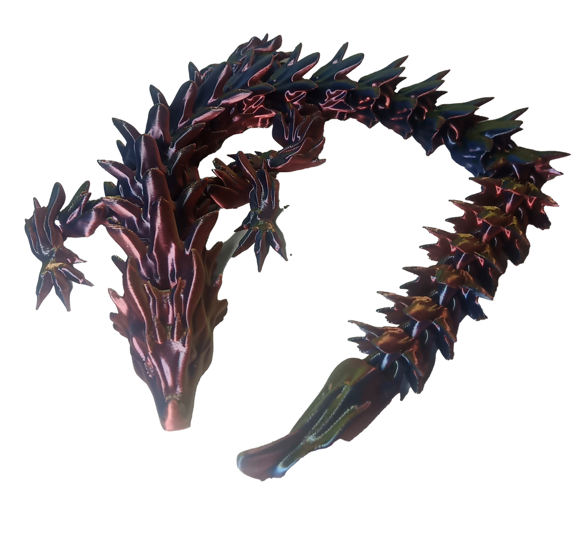 Spiny Dragon (red/gold) - 3D Printed