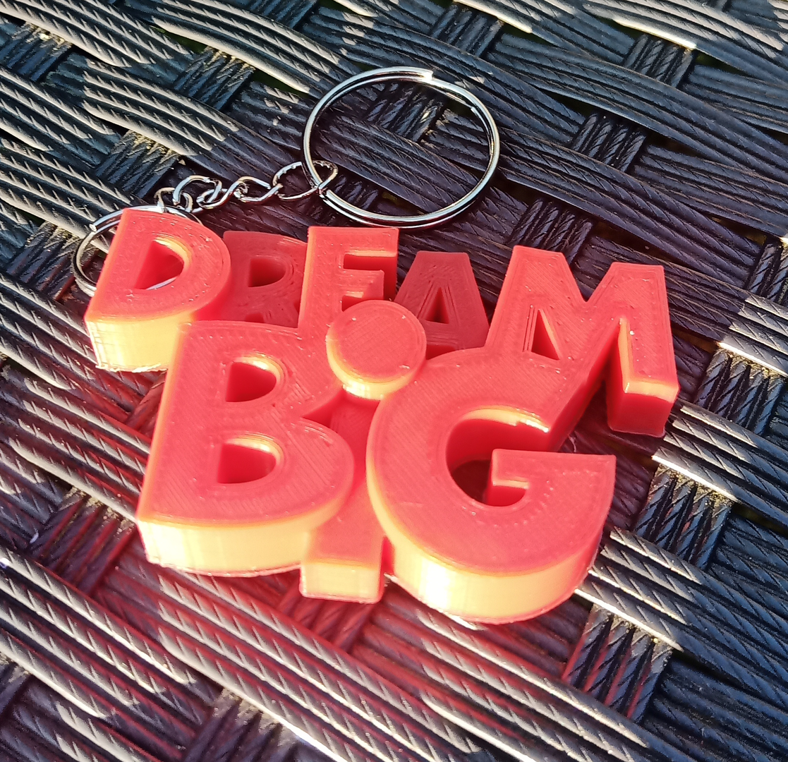 Dream Big (red) - 3D Printed