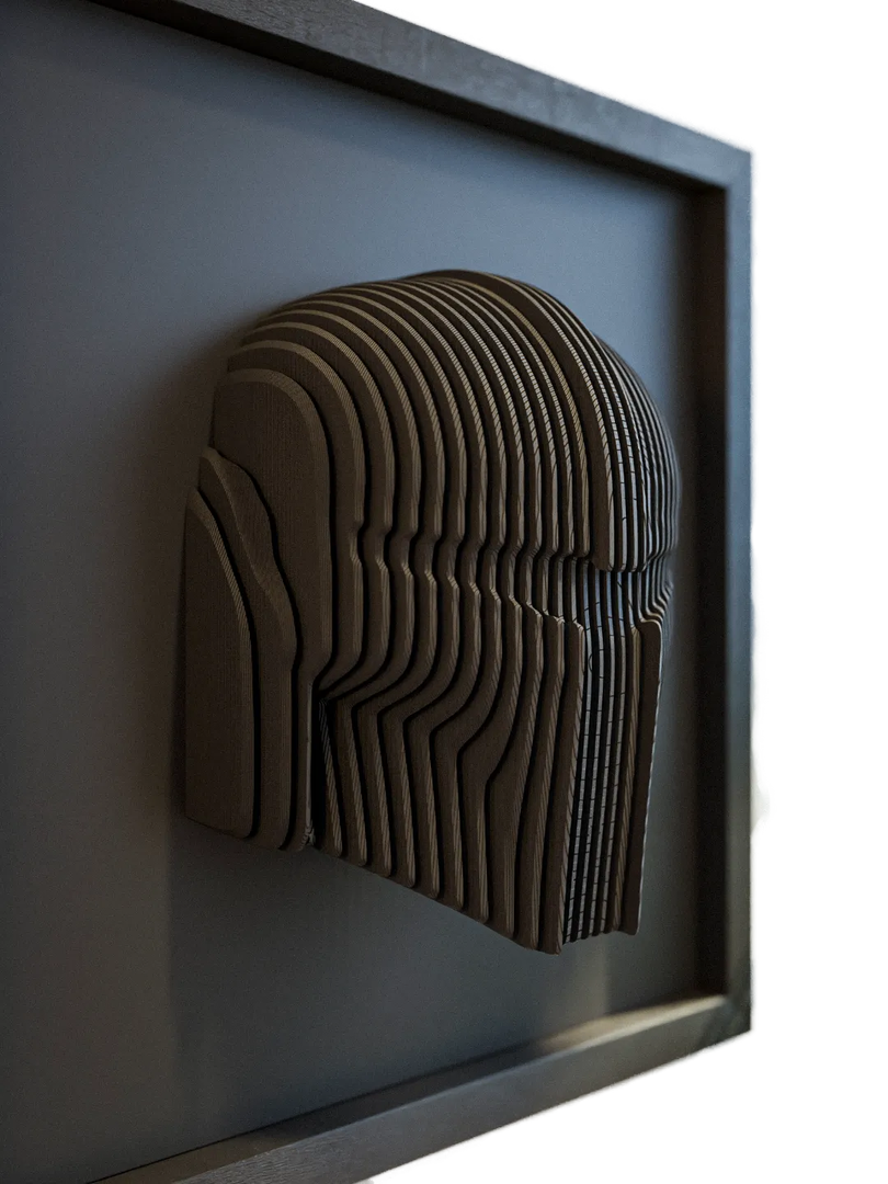 Mandalorian Helmet 3D Layered Wall Art- 3D Printed