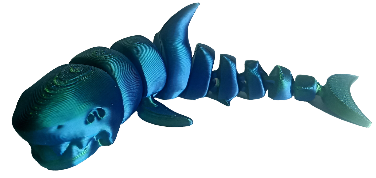 Shark (blue & green) - 3D Printed