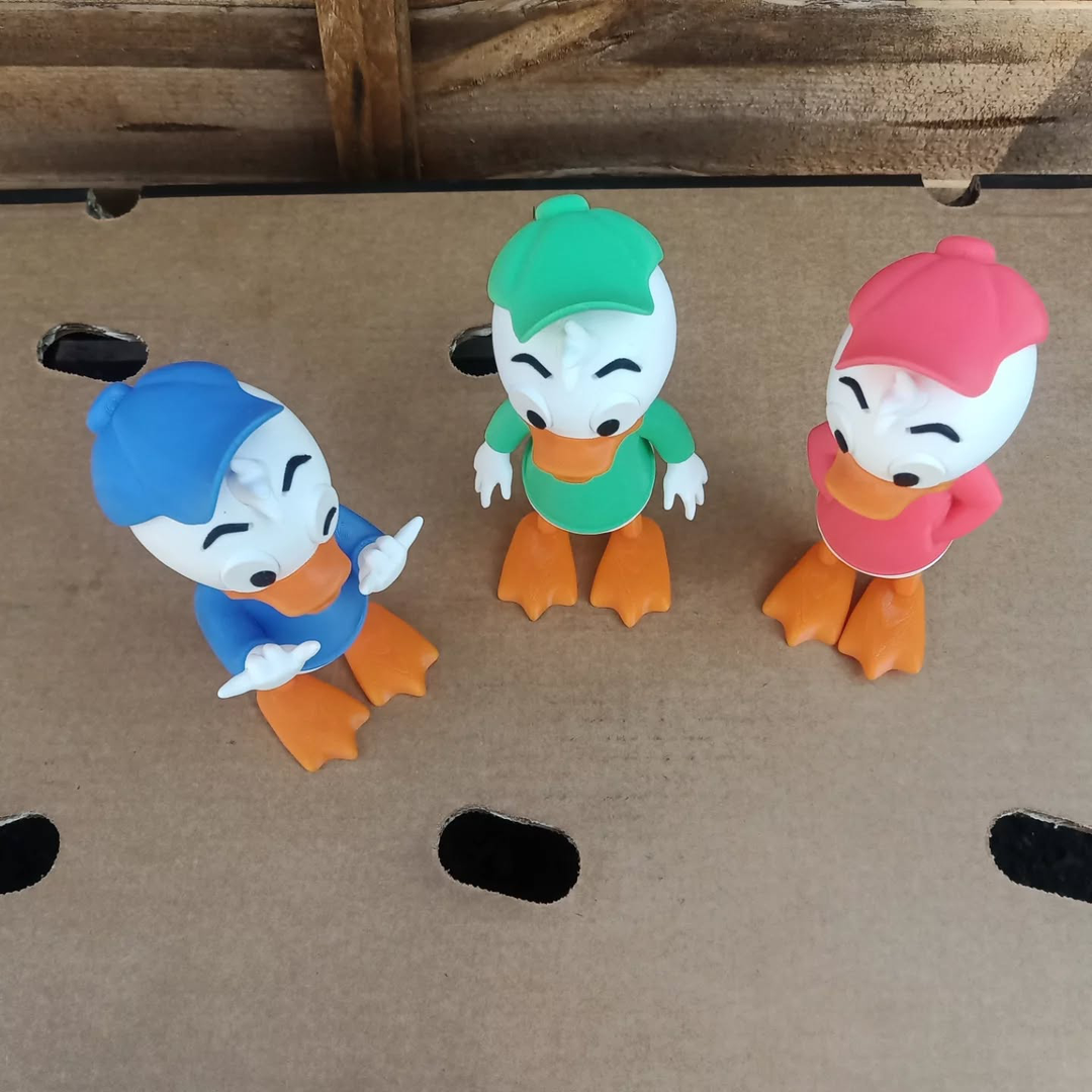 Huey, Dewey, and Louie - 3D Printed